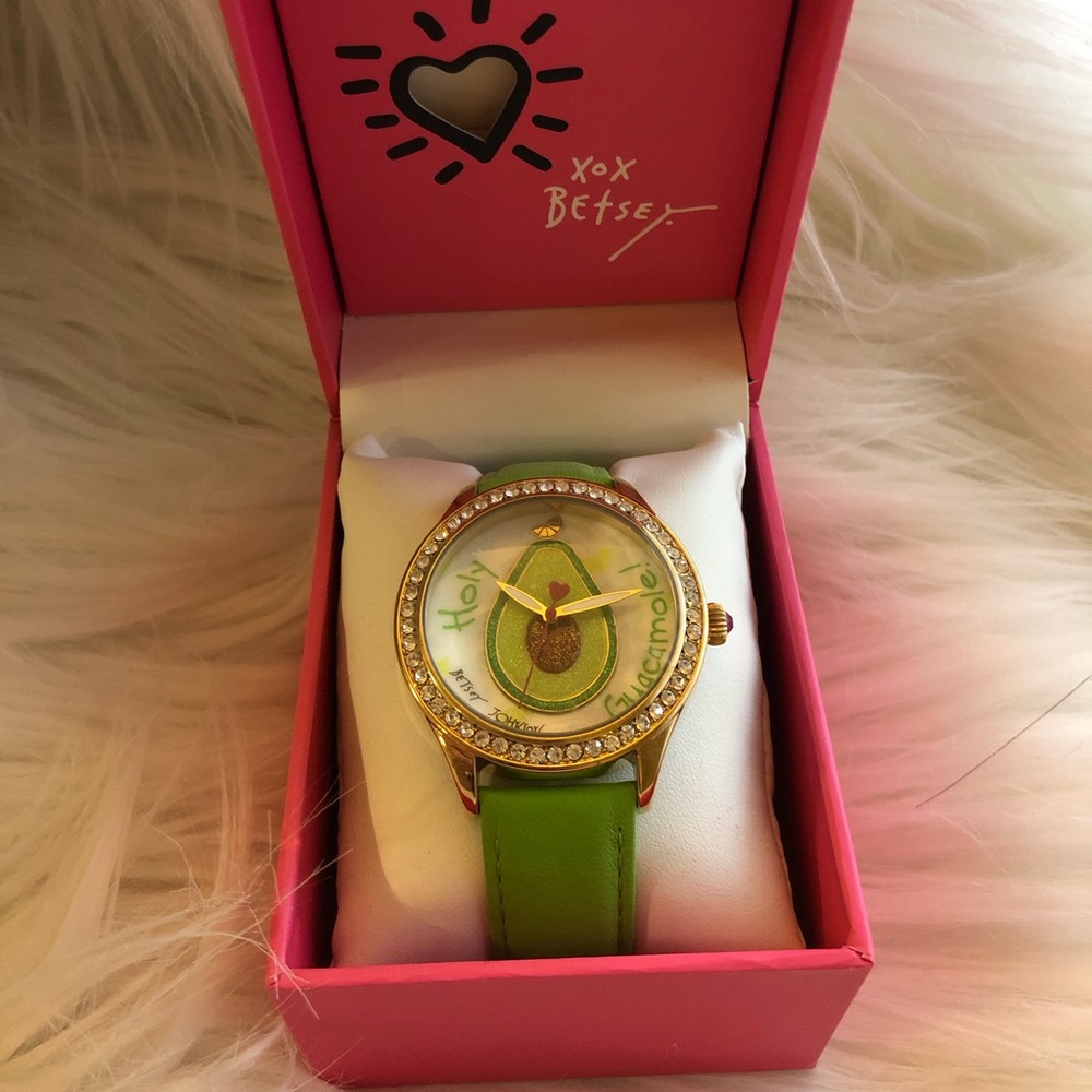 BETSEY JOHNSON “HOLY GUACAMOLE!” CRYSTAL WATCH